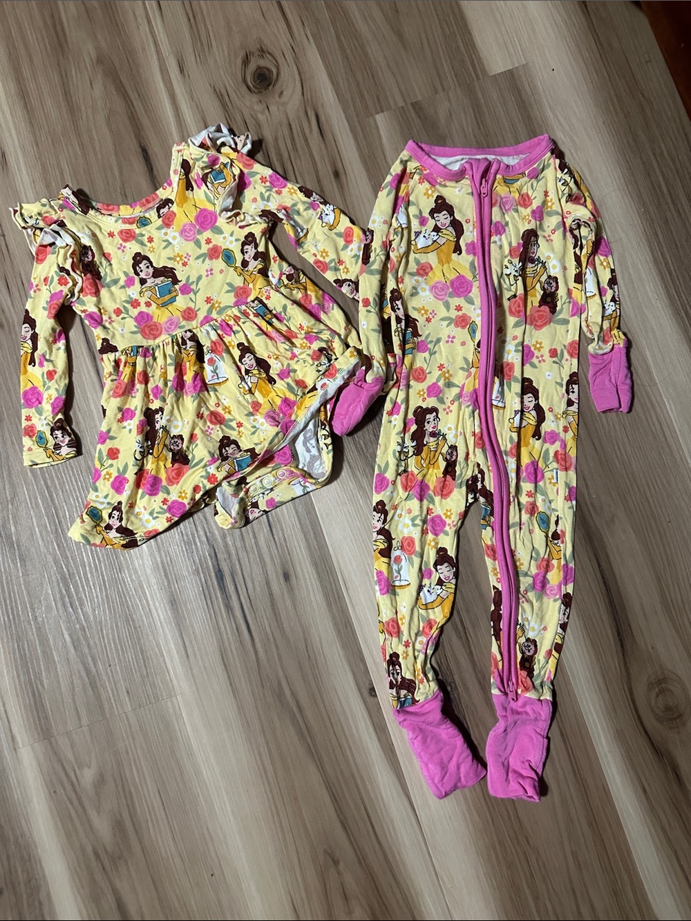 6-12 Month Little Sleepies Belle Bodysuit Dress And Zippy